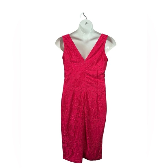 Le Château, Fuchsia Lace Dress, Size Large - Picture 6 of 10